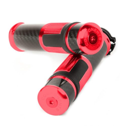 PUÑOS FIBRA DE CARBONO CON TUBO MOBIL DOBLE CHICOTE – Negro