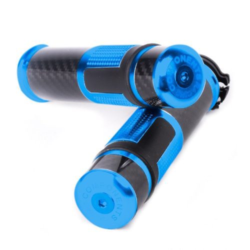 PUÑOS FIBRA DE CARBONO CON TUBO MOBIL DOBLE CHICOTE – Negro