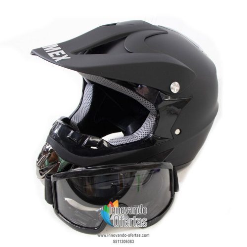 CASCO CROSS NEGRO MATE certificacion DOT TALLA "XL" CROSS JUNIOR