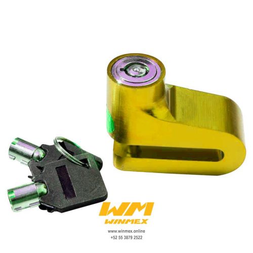 CANDADO PARA DISCO EN ALUMINIO (MONSTER) DORADA
