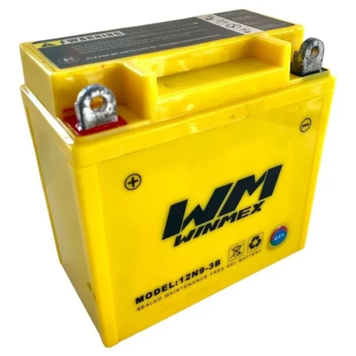BATERIA 12N9-3B GEL COLOR AMARILLO DEPORTIVA, CUATRIMOTO