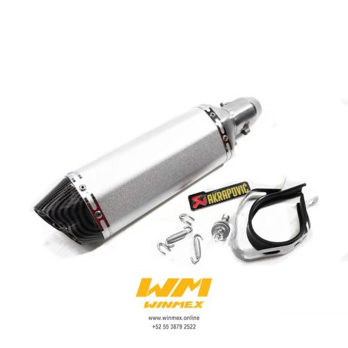 ESCAPE DEPORTIVO UNIVERSAL PISTA NUEVO DOBLE SALIDA PLATA UNIVERSAL
