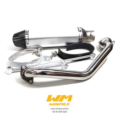 ESCAPE DEPORTIVO UNIVERSAL TRABAJO Y PISTA UNA SALIDA CON TUBERIA PLATA
