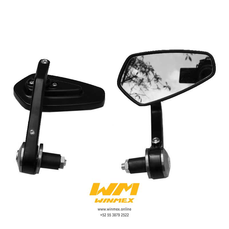 ESPEJOS REDONDOS PARA PU?O (caf?-racer) NEGRO