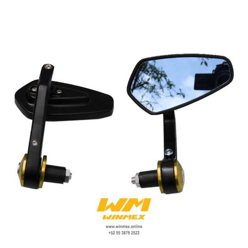 ESPEJOS REDONDOS PARA PU?O (caf?-racer) DORADO