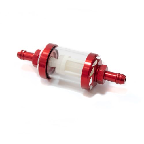 FILTRO DE VIDRIO PARA GASOLINA ROJO