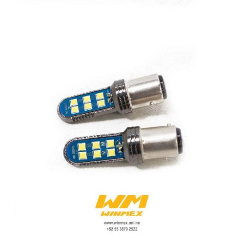 FOCO STOP 12 LED ESTROBO JGO AMBAR