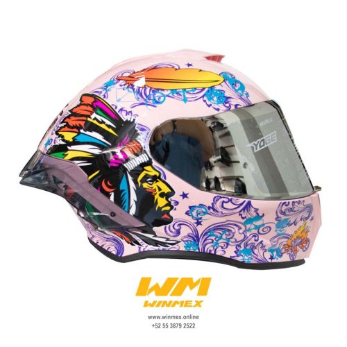 CASCO CERRADO YOGE INDIAN WHITE PINK XL