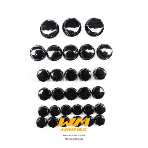 TAPON DE TORNILLERIA DE LUJO JGO. 28PZS. NEGRO