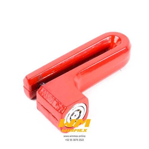 CANDADO LARGO PARA DISCO EN FIERRO ROJO
