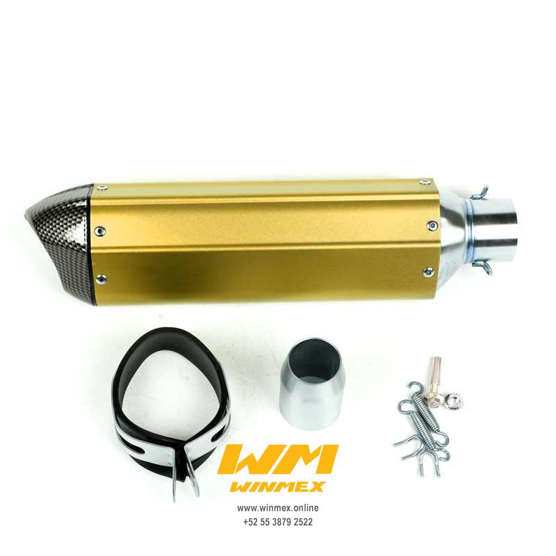 ESCAPE DEPORTIVO UNIVERSAL PISTA OM COMPLETO CON TUBERIA DORADO