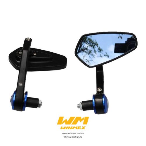 ESPEJOS REDONDOS PARA PU?O (caf?-racer) AZUL