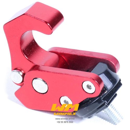 GANCHO PARA CASCO EN ALUMINIO ROJO