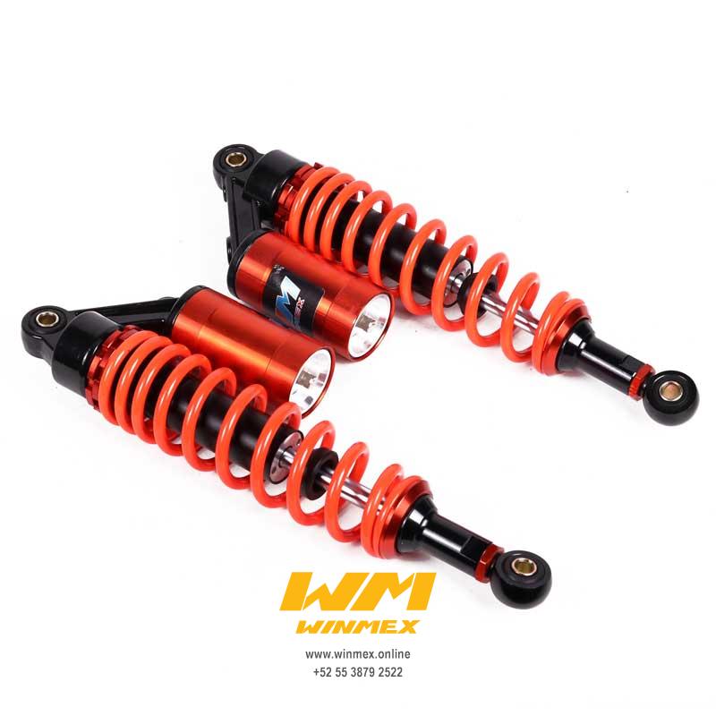 JGO. DE AMORTIGUADORES DE GAS UNIVERSAL PARA MOTO-TRABAJO ROJO