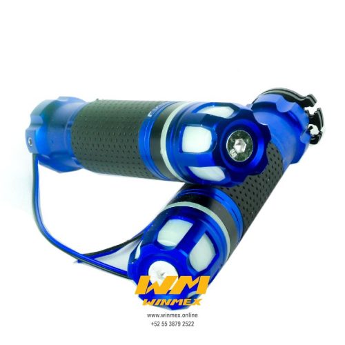 PU?OS CON CONTRAPESO GRANDE LED AZUL