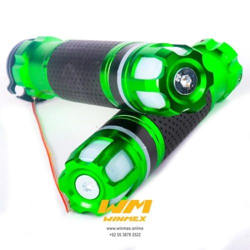PU?OS CON CONTRAPESO GRANDE LED VERDE