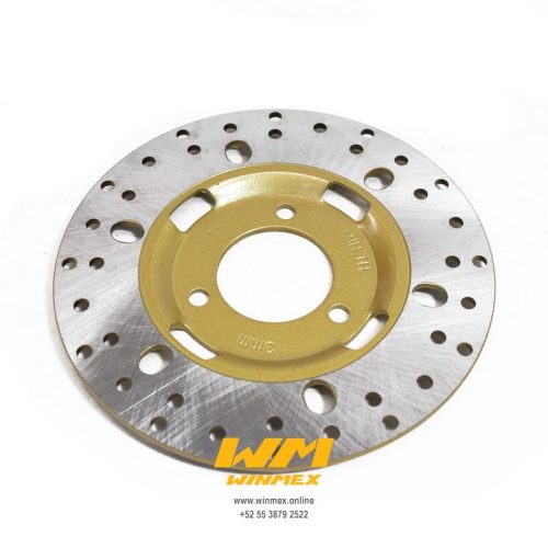 DISCO DE FRENO DELANTERO LOBULADO DE COLOR DORADO WS150