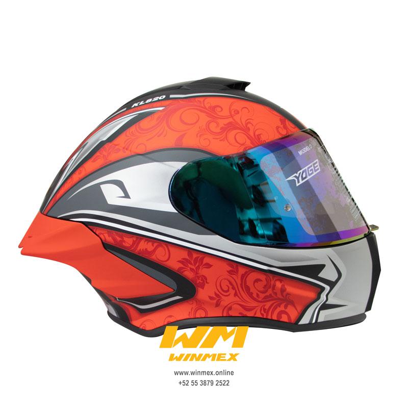 FLORAL ROJO CASCO CERRADO YOGE