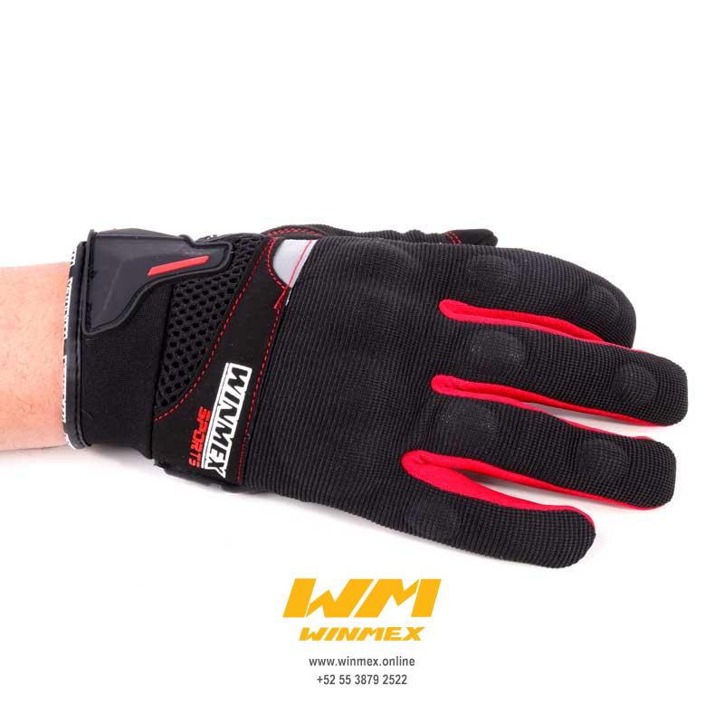 GUANTES DE PISTA WINMEX TALLA "M" (NUEVO MODELO) CON TOUCH ROJO